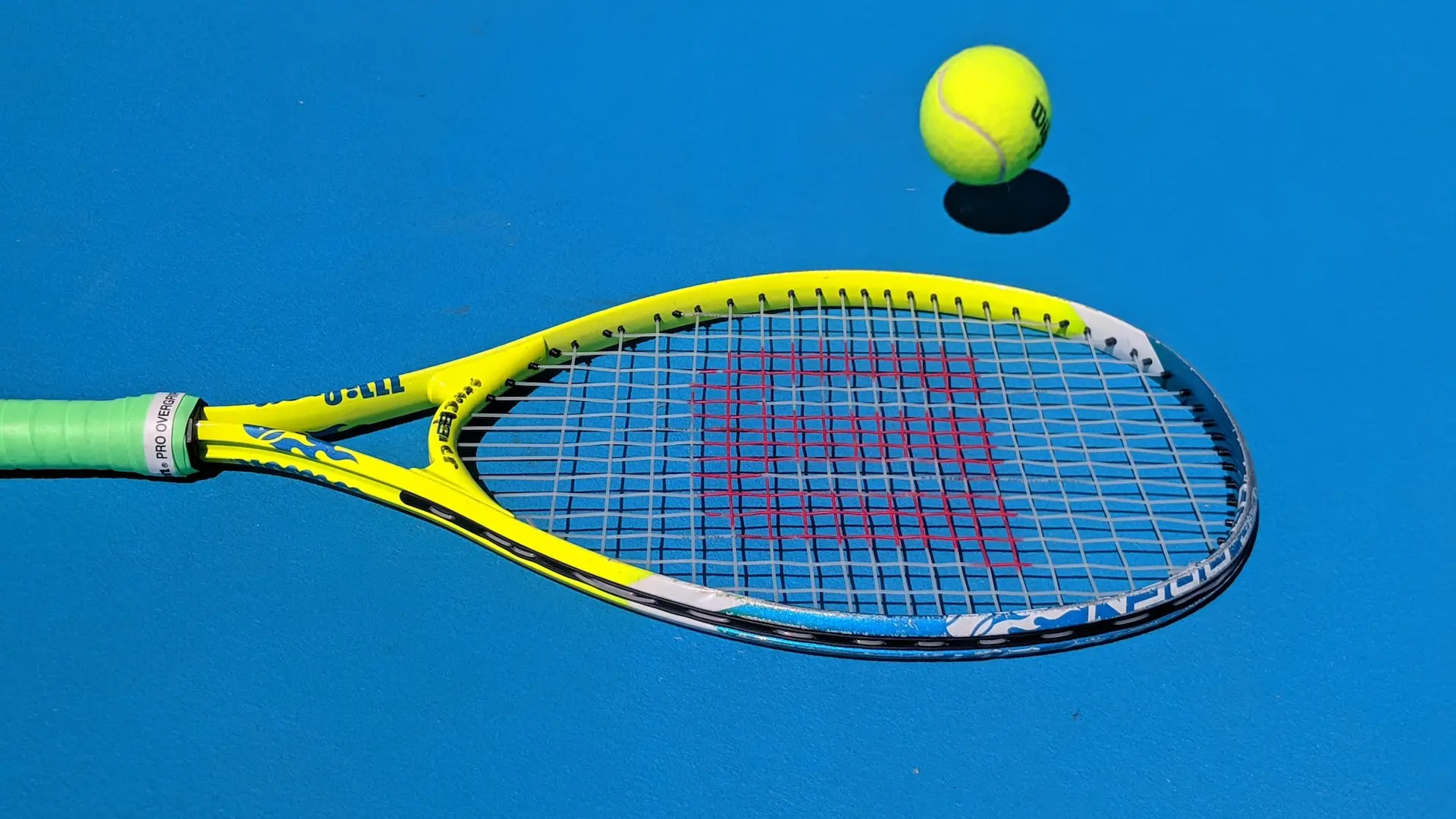 yellow Wilson tennis racket