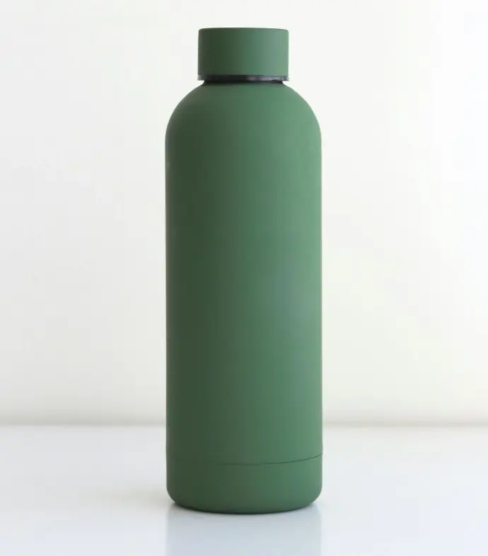 green drinking bottle