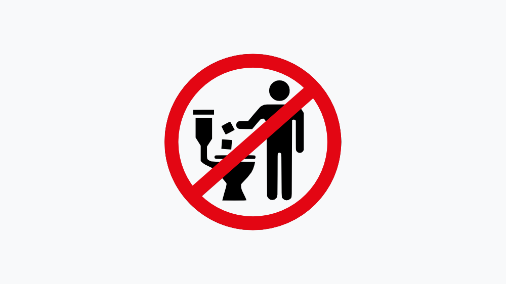 Belgium Do Not Flush Symbol Download: SVG, PNG and PDF